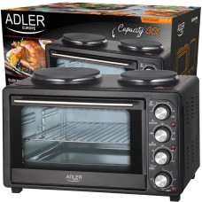 Духовка электрическая Adler AD 6020 2500 Вт 36L с 2 конфорками и конвекцией