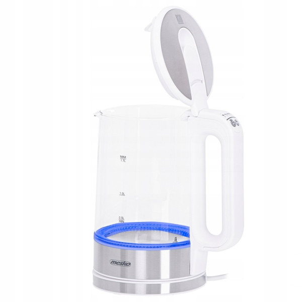 Электрочайник Mesko MS 1301 white с регулировкой темп.